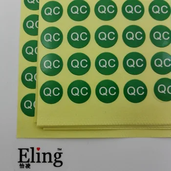 4000pcs/lot 10 mm QC hârtie Auto-adeziv eticheta autocolant pentru controlul calității, de culoare verde, Articol Nr.FA06