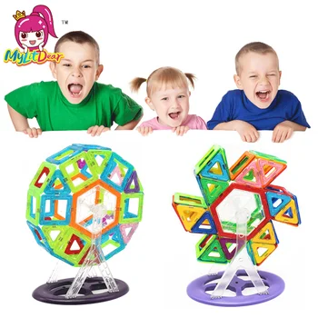 43Pcs 53Pcs Mini Magic Magnet Modele de Jucării Magnetice Creator de Învățământ Blocuri Caramizi Jucarii si Cadouri pentru Copii
