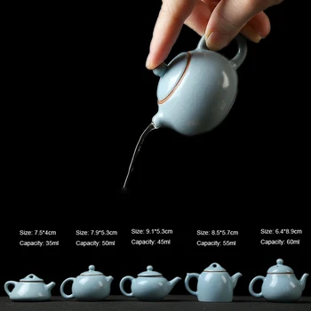 45ml Mini Ceainic Ceai de Companie Porțelan Ru Cuptor Kung Fu Set de Ceai Vas Antic Creative Home Decor Ceramica in Miniatura Aprecia Fierbător