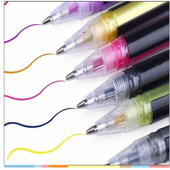 48 Buc/Pachet DIY Vii Colorate cu Sclipici & Metalic & Postercolor& Fluorescente Gel Stilou pentru Desen & Design & Scoala de Papetarie &