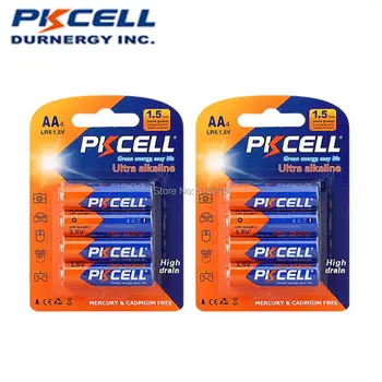 48Pcs/12Card PKCELL 1.5 V E91 AM3 MN1500 LR6 AA Alkaline Baterii Pentru jucarii electrice flash aparat de fotografiat aparate de ras