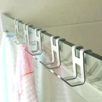 4buc! Sec formă de aliaj de aluminiu, cârlig ușă ușile Dulapului tacamuri Raft Agățat duș suport prosop suport cheie