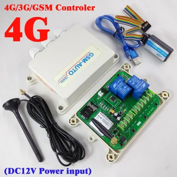 4G / 3G / GSM releu Dublu întrerupător la distanță controler (SMS Releu comutator) Bateria de pe placa de putere alarma GSM-RELAY 4G Ver