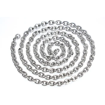 4Sizes din Oțel Inoxidabil Deschide Link-ul de Lanturi Pentru Bijuterii Diy Face Brățară Colier cu Lanțuri de Argint Ton Vrac Corneliu Oval Lanț F3605