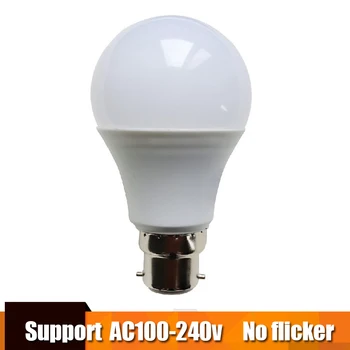 5 buc LED-uri Bec Lampa b22 Lampada lampe Bombilla condus namna lampu kuningan 3W 5W 7W 9W 12W 15W 110V 220V Alb Rece Alb Cald