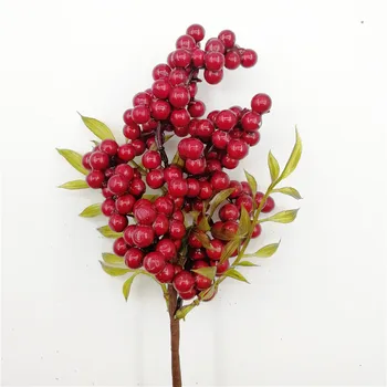 5 PC 8mm Mini Artificiale Fructe Stamine Mici fructe de Padure, Flori Artificiale Nunta Acasă Decoratiuni de Craciun DIY Coroane de flori