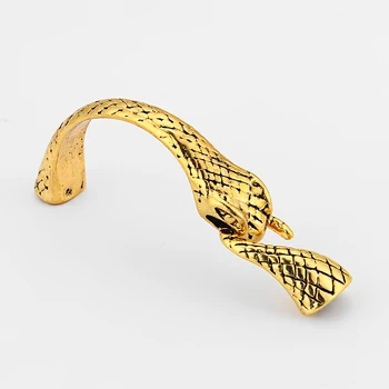 5 Seturi Epocă de Aur Cap de Șarpe cu Coada Jumătate de Manșetă Cârlig Incuietoare Brățară Brățară Constatările 8x5mm Gaura
