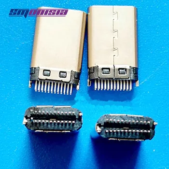 500pcs 24P 0,8 mm Placaj USB se Întinde de sex Masculin Priza Rotund 3.1 de Tip C USB Conector cu PCB Bord