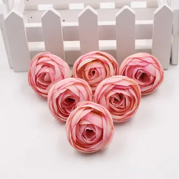 50pcs Flori Artificiale de Mătase Mici de Ceai Bud Pentru Nunta Decor Acasă Trandafiri Camellia Mariage Flores Stamen Flori Plante