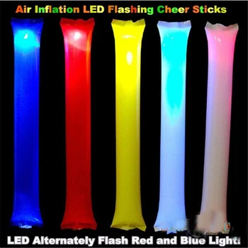 50PCS/LOT LED Intermitent gonflabile Aplauze bastoane de lumină timp balon Cheers Bar pentru Concert /Fotbal Fanii Majorete elemente de Recuzită