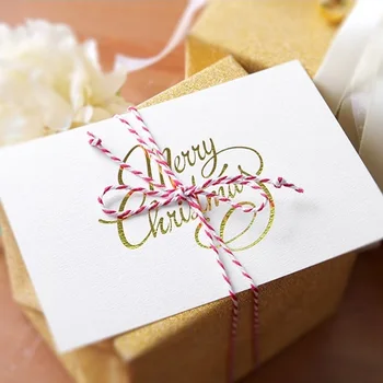 50pcs Mini Merry Christmas Card gold design simplu lăsați mesaj de cărți de Noroc Dragoste valentine Petrecere de Craciun Scrisoare de Invitație