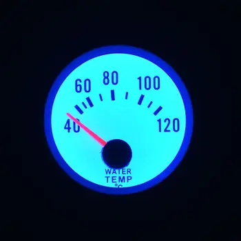 52mm Alb shell Albastru lumina de fundal auto motociclete Refit metru de Apă indicator de temperatură 40-120 Celsius Auto cu Ecartament Cu senzor