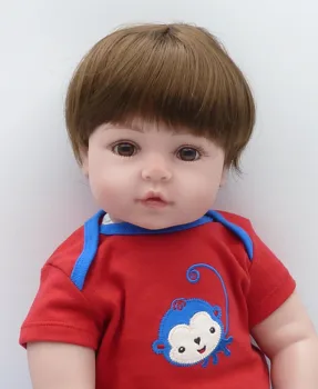 55cm Bebe Renăscut 22inch Silicon Vinil Renăscut Baby Toddler Băiat Papusa Jucării pentru Fete Copii Cadou Juca Casă de Păpuși Jucărie Boneca