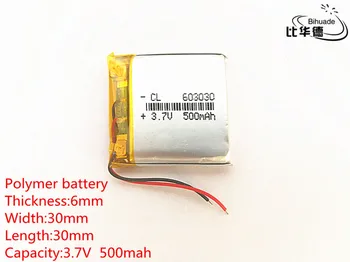 5pcs 3.7 V 500mAh 603030 Litiu-Polimer Li-Po, li-ion Reîncărcabilă de celule de Baterii Pentru Mp3 MP4 MP5 GPS PSP mobil bluetooth