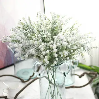 5pcs Artificiale din Plastic Ninge Gypsophila Flori Pentru Petrecerea de Nunta Biroul de Acasă Hotel Perete Plante Decor Bonsai DIY Face