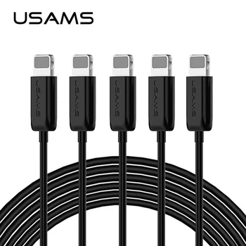 5pcs/o mulțime Cablu Usb Pentru iPhone X,USAMS 2A Încărcător Rapid de Cablu pentru iPhone 8 Data Cablu de Lumină cablu usb suport ios 11 10 9