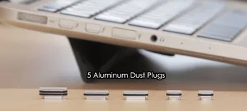 5pcs/set Nou Sosit din Aluminiu Praf Prize de Calitate Dustproof Plug pentru MacBook Pro Retina 13