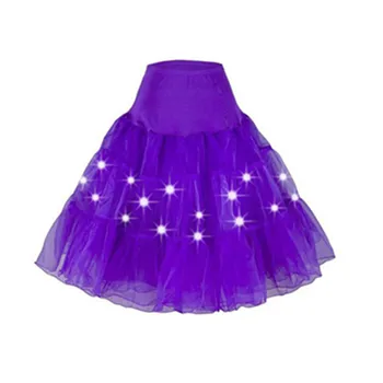 6 Culori Adult spectacol de dans Tul Mini dans purta Moda pentru Femei Talie Înaltă Lumini LED-uri Colorate Tutu dans haine