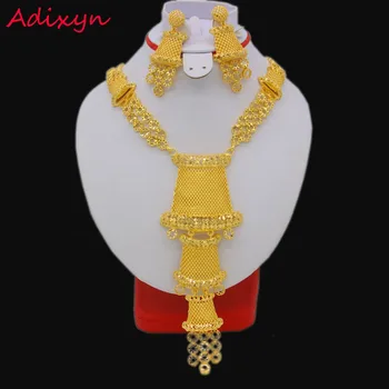 60cm/23.6 inch Colier/Cercei Frumoase Seturi de Bijuterii Pentru Femei de Culoare de Aur Arabe/Etiopian Bijuterii de Nunta de Lux Cadouri