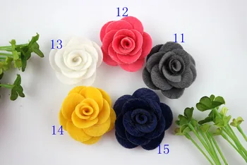 60pcs/lot ping Imitație de blană de Nurcă de catifea Multistrat trandafiri flori simțit înapoi Rozete DIY Flori Pentru fete Accesorii de Par