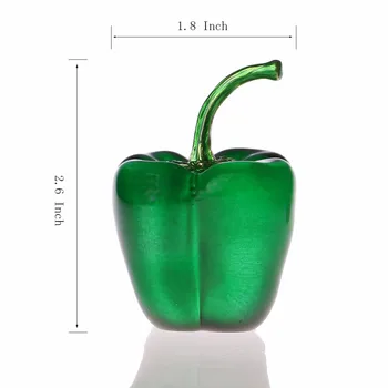 66mm Verde de Sticlă Cristal Piper Prespapier de Suveniruri Smoothy Destul Legume Cadouri Artizanat Suvenir Acasă Decorare Cadouri