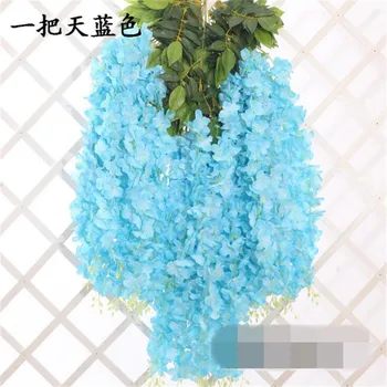 6pcs Hortensie de Flori de Viță de vie 3 Tulpini/bucată Romantic Agățat Sakura Viță-de-vie 110cm Timp pentru Petrecerea de Nunta Acasă Decor Artificial