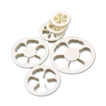 6pcs/Set Plastic Tort Mucegai Forma de Flori Tort Fondant Cookie Cutter Sugarcraft Instrument de Culoare Albă
