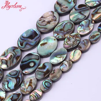 6x8,10x14mm Nautral Muticolor Oval Abalone Shell Margele Piatra Strand 15