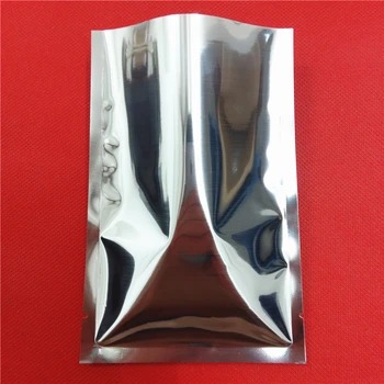 7*10cm 200Pcs/Lot Open Top Argint Folie de Aluminiu Plastic de Ambalare Sac Vid Pungi cu Sigiliu de Căldură Sac de Depozitare a Alimentelor Pachet Saci