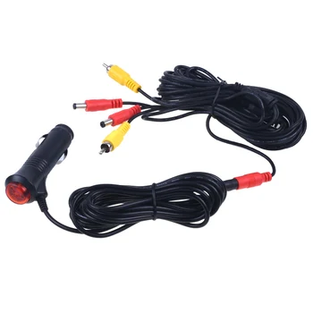 7 Metri RCA Video Cablu de Alimentare Pentru Camera Retrovizoare Conecta Monitor Auto pentru Bricheta Auto Adaptor