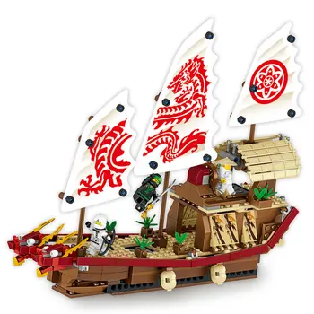 753 Piese Blocuri Educaționale Jucarii Pentru Copii, Cadouri de Pirat Erou Ninja Dragon Mech Nava Armă Compatibil cu Legoe