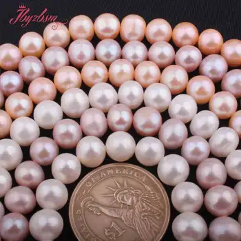 8-8.5 mm Nearround de apă Dulce Pearl Margele din Piatra Naturala Pentru Colier Bracelat DIY Bijuterii de Luare 14.5