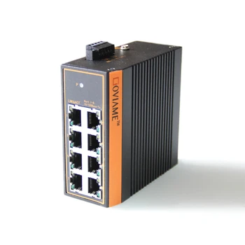 8 porturi 10/100Mbps Unmanaged Switch Montat pe Șină DIN Industrial Ethernet conector RJ45