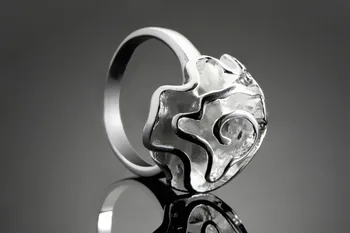925 inel argint femei stil național bujor design inele Ms stil aparte conținut de argint cadou de Ziua pentru un prieten