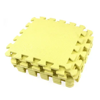 9x galben EVA puzzle mat de Protecție saltea de Fitness mat mat Etaj 28 x 28 x 0.8 cm