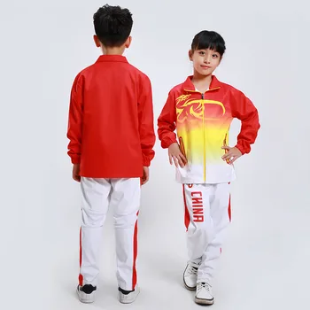 Adsmoney Copii Impermeabil De Funcționare Seturi De Gimnastică China Echipa Sportwear Băiat/Fată Badminton Treninguri De Formare Sport, Costume De Jogging