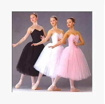 Adult Romantic de Balet Tutu Repetiție Practică Fusta Swan Costum pentru Femei Lung Rochie din Tul Alb roz negru culoare