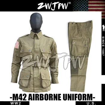 Al doilea RĂZBOI mondial WW2 Armatei SUA M42 Uniformă 101 Air Force Trupele de Parașutiști Costume Tactice în aer liber Sacou și Pantaloni NOI/501101
