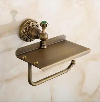 Alama antic baie hârtie suport de telefon cu raft baie telefoane Mobile suport prosop titularul de hârtie igienică, cutii de țesut