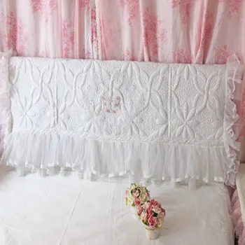Alb elegant pat bordura de acoperire decorative nunta bow lace zburli fusta pernele de acoperire prințesă bedhead bord prosop pat îmbrăca