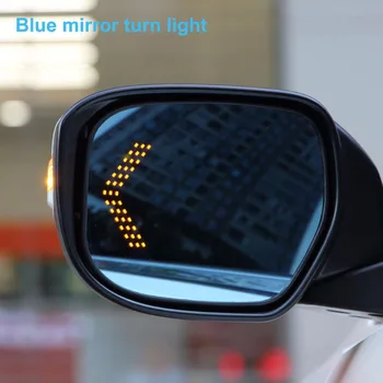 Albastru Oglinda Auto Oglinzile Laterale Orbire Dovada Oglindă cu LED-uri Lampa de Semnalizare Incalzite Oglinda Retrovizoare Pentru Toyota RAV4 2013-2016