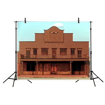 Allenjoy fundaluri de fotografie old wild west deșert cowboy oraș salon fundaluri pentru studio foto photo booth fundal de vinil