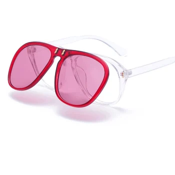 ALOZ MICC New Sosire Moda Flip ochelari de Soare Femei Bărbați Unic Supradimensionate Pătrat Ochelari de Soare Clapetă Două Lentile Ochelari de vedere Q344