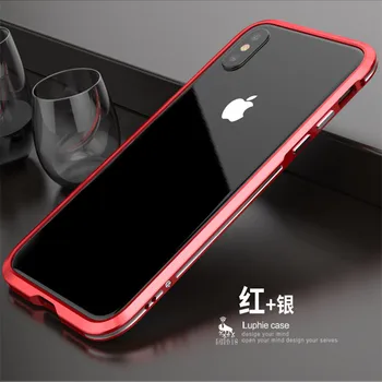 Aluminiu Metal Bumper Pentru Apple iPhone X 10 Caz Ultra Subțire Subțire, rezistent la Șocuri Cover Pentru iPhone 7 8 Plus Cazul Barei de protecție Cadru