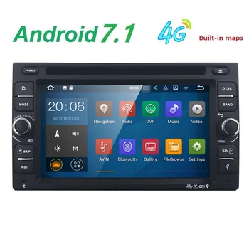 Android 7.1 Auto Radio Ouad de Bază 6.2 Inch 2DIN Universala DVD Auto player, GPS, Stereo Audio Capul unitatea de Suport WIFI DAB DVR OBD2