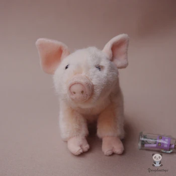 Animal de pluș Jucărie Simulare Roz Panama Porc Păpuși Jucării pentru Copii Cadouri de Craciun 20cm