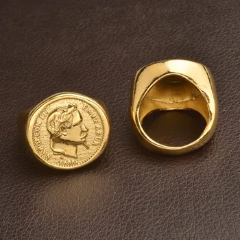 Anniyo Nouă Monedă turcească Inel de Culoare de Aur și Cupru Inel de Metal pentru Femei/Bărbați,Arabe, Turcia Nunta Mare Inele Bijuterii Cadouri #097106