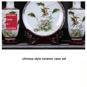 Antic Jingdezhen Ceramică Set Vaza Peisaj Clasic Chinez Modele Tradiționale Lucrate Manual Vaza Vaze De Flori Vaza De Portelan