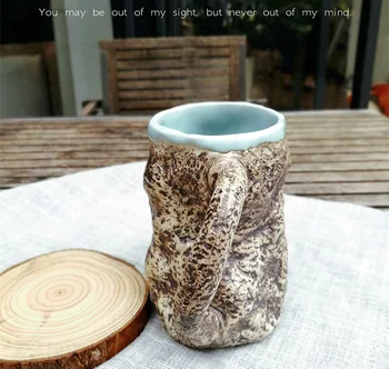 Archaize Rock Creative Cana Cana de Cafea din Ceramica Cana de Lapte Ședință de Birou Cana de Ceai cu Tava