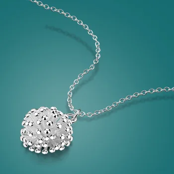 Argint 925 papadie pandantive colier moda colier de argint;accesorii;stil vintage;mingea pandantive lanț;